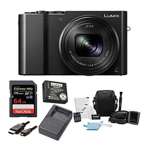 파나소닉 Panasonic LUMIX DMC-ZS100 Digital Camera Bundles (Battery & Charger Travel Bundle, Black)