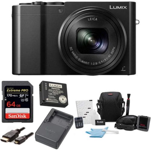 파나소닉 Panasonic LUMIX DMC-ZS100 Digital Camera Bundles (Battery & Charger Travel Bundle, Black)