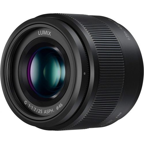 파나소닉 Panasonic Lumix G Lens, 25mm, F1.7 ASPH, Mirrorless Micro Four Thirds, H-H025K (USA Black)