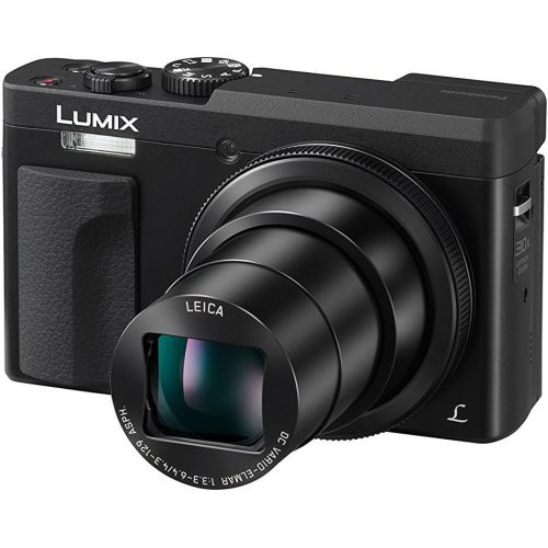 파나소닉 Panasonic Lumix ZS70 20.3 Megapixel, 4K Digital Camera, Touch Enabled 3-inch 180 Degree Flip-Front Display, 30X Leica DC Lens (Black) + DMW-ZSTRV Battery Charger + Lexar 32 GB Card