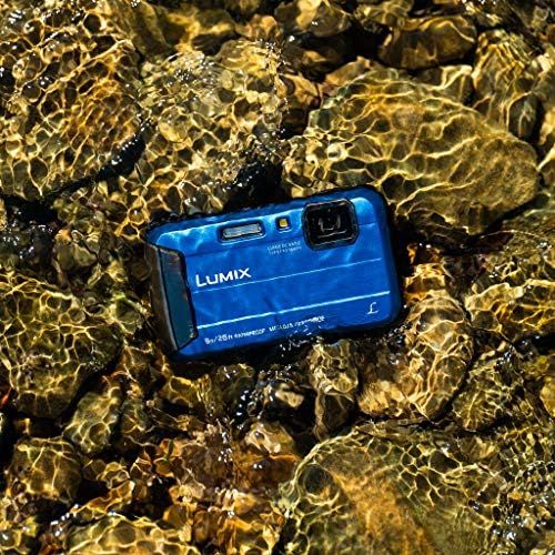 파나소닉 Panasonic LUMIX Waterproof Digital Camera Underwater Camcorder with Optical Image Stabilizer, Time Lapse, Torch Light and 220MB Built-In Memory ? DMC-TS30A (Blue)