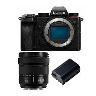 Panasonic LUMIX S5 4K Mirrorless Full-Frame L-Mount Camera (Body Only) with S-R2060 LUMIX S 20-60mm Lens and Extra Panasonic DMW-BLK22 Battery Bundle (3 Items)