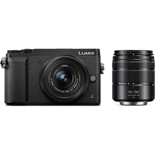 파나소닉 Panasonic LUMIX GX85 4K Digital Camera, 12-32mm and 45-150mm Lens Bundle, 16 Megapixel Mirrorless Camera Kit, 5 Axis In-Body Dual Image Stabilization, 3-Inch Tilt and Touch LCD, DM