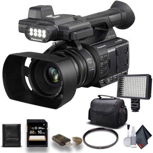 파나소닉 Panasonic AG-AC30 Full HD Camcorder (AG-AC30PJ) with 16GB Memory Card, LED Light, Case and More. - Starter Bundle