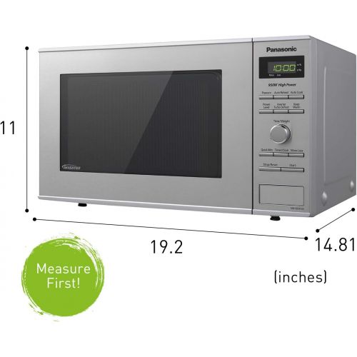 파나소닉 Panasonic Microwave Oven NN-SD372S Stainless Steel Countertop/Built-In with Inverter Technology and Genius Sensor, 0.8 Cu. Ft, 950W