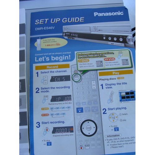 파나소닉 [아마존베스트]Panasonic DMR-ES46VS VHS / DVD Recorder Silver