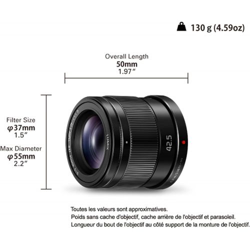 파나소닉 [아마존베스트]Panasonic Lumix G 42.5mm Lens - Black