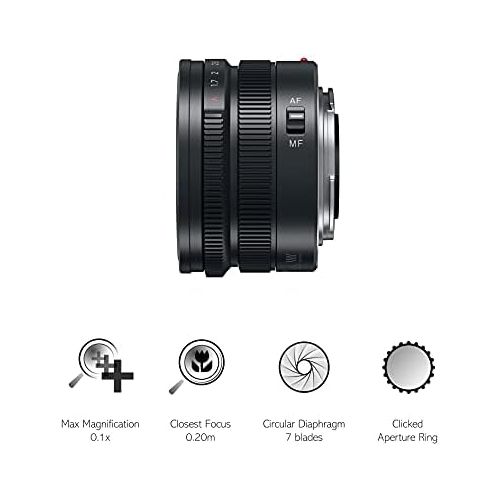 파나소닉 [아마존베스트]Panasonic H-X015E-K LEICA DG SUMMILUX 15mm F1.7 ASPH Lens - Black