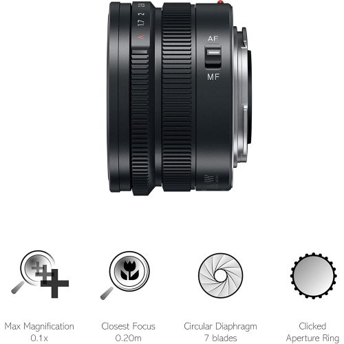 파나소닉 [아마존베스트]Panasonic H-X015E-K LEICA DG SUMMILUX 15mm F1.7 ASPH Lens - Black