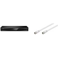 Panasonic DMR BST760EG Blu ray Recorder (500 GB HDD, Playback of Blu ray Discs, Black) & Goobay 50737 Sat Connection Cable, F Connector to F Connector, 2 Way Shielded, 1.5 m, 80 dB