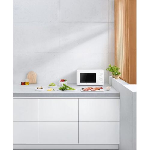 파나소닉 [아마존베스트]Panasonic NNN-K10JWMEPG Compact Microwave 20 L (800 W, 2 Knobs, 1000 Watt, Glass Turntable 255 mm, 5 Power Levels) White