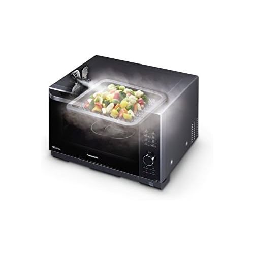 파나소닉 [아마존베스트]Panasonic NN-DS596MEPG Inverter Microwave with Grill and Hot Air (100 Watt, Steamer with Microwave, 27 Litres) Stainless Steel Black