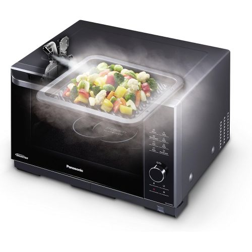 파나소닉 [아마존베스트]Panasonic NN-DS596MEPG Inverter Microwave with Grill and Hot Air (100 Watt, Steamer with Microwave, 27 Litres) Stainless Steel Black