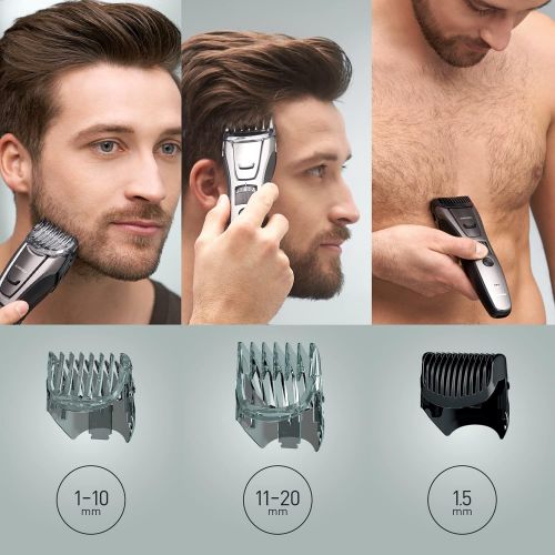 파나소닉 Panasonic hair trimmer with 39 cutting levels, beard trimmer for men, incl. Precision trimmer for Hair, beard & Body Grooming