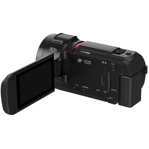 파나소닉 Panasonic PANASONIC HC-VX1 4K Camcorder, 24X LEICA DICOMAR Lens, 12.5 BSI Sensor, Three O.I.S. Stabilizer Systems, HDR Mode, Wireless Multi-Camera Capture (USA Black)
