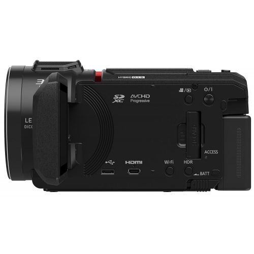 파나소닉 Panasonic PANASONIC HC-VX1 4K Camcorder, 24X LEICA DICOMAR Lens, 12.5 BSI Sensor, Three O.I.S. Stabilizer Systems, HDR Mode, Wireless Multi-Camera Capture (USA Black)