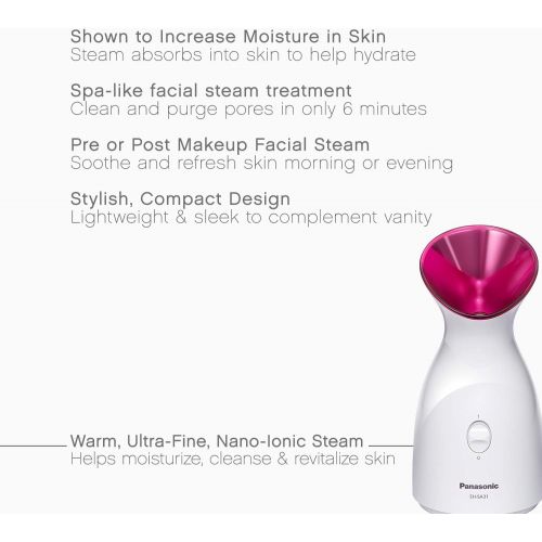 파나소닉 Panasonic EH-SA31VP Spa-Quality Facial Steamer, with Ultra-fine Steam to Moisturize and Cleanse, Compact Design and One-Touch Operation