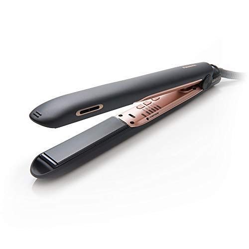 파나소닉 Panasonic Nanoe Hair Styling Iron EH-HS99-K, Flat Iron Hair Straightener with Ceramic Plates and Patented nanoe Technology for Smooth, Shiny Hair