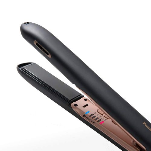 파나소닉 Panasonic Nanoe Hair Styling Iron EH-HS99-K, Flat Iron Hair Straightener with Ceramic Plates and Patented nanoe Technology for Smooth, Shiny Hair