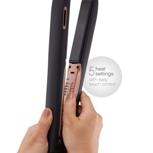 파나소닉 Panasonic Nanoe Hair Styling Iron EH-HS99-K, Flat Iron Hair Straightener with Ceramic Plates and Patented nanoe Technology for Smooth, Shiny Hair