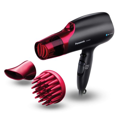 파나소닉 Panasonic EH-NA65-K nanoe Hair Dryer, Professional-Quality with 3 attachments including Quick-Dry Blow Dry Nozzle for Smooth, Shiny Hair