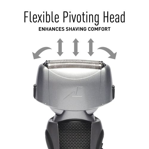 파나소닉 Panasonic ES-LT41-K Arc3 Wet Dry Electric Razor, Mens 3-Blade Cordless with Flexible Pivoting Head, WetDry