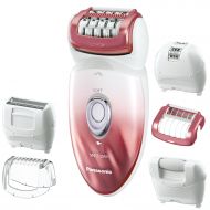 Panasonic ES-ED90-P WetDry Epilator and Shaver, with Six Attachments including Pedicure Buffer for Foot Care