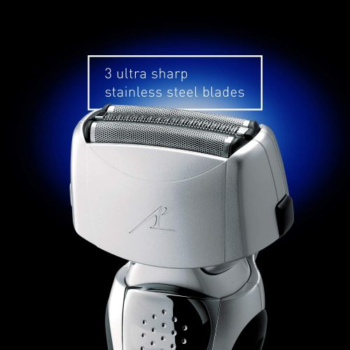 파나소닉 Panasonic Electric Shaver and Trimmer for Men ES8103S Arc3, WetDry with 3 Nanotech Blades and Flexible Pivoting Head