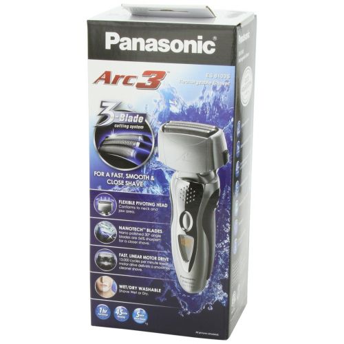 파나소닉 Panasonic Electric Shaver and Trimmer for Men ES8103S Arc3, WetDry with 3 Nanotech Blades and Flexible Pivoting Head