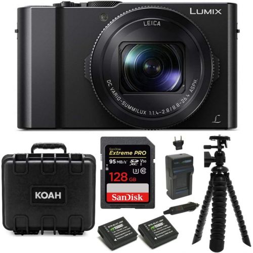 파나소닉 Panasonic LUMIX DMC-LX10K Camera 128GB Extreme PRO Weatherproof Hard Case Bundle