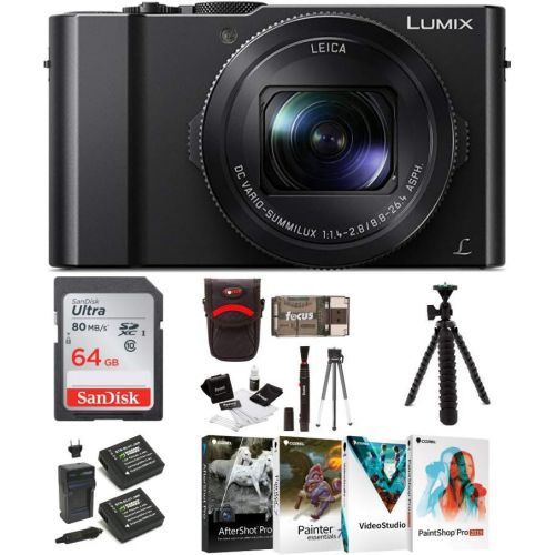 파나소닉 Panasonic LUMIX DMC-LX10K Camera 128GB Extreme PRO Weatherproof Hard Case Bundle