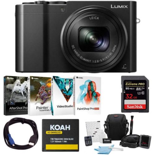 파나소닉 Panasonic Lumix DMC-ZS100 Digital Camera wCase & 64GB SD Card Bundle (Silver)