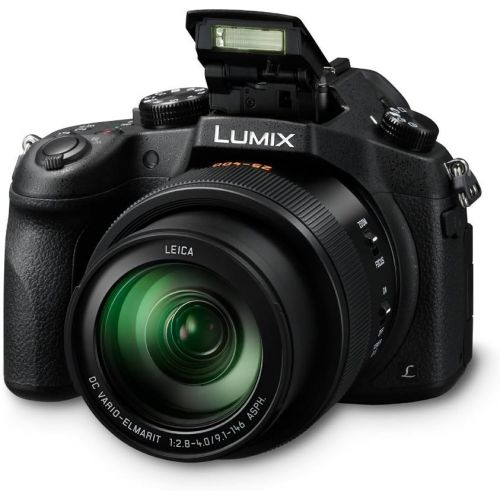 파나소닉 Panasonic Lumix DMC-FZ1000 4K QFHDHD 16X Long Zoom Digital Camera (Black) + Polaroid 32GB+ Battery + Polaroid 62mm UV Filter + Camera Bag + Cleaning Kit + Screen Protector + Walle