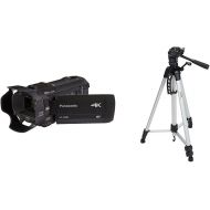 Panasonic PANASONIC HC-VX981K 4K Camcorder, 20X LEICA DICOMAR Lens, WiFi Smartphone Twin Video Capture (USA Black) and Lightweight Tripod with Bag