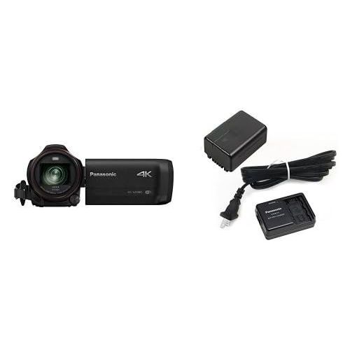 파나소닉 Panasonic PANASONIC HC-VX981K 4K Camcorder, 20X LEICA DICOMAR Lens, WiFi Smartphone Twin Video Capture (USA Black) and Lightweight Tripod with Bag