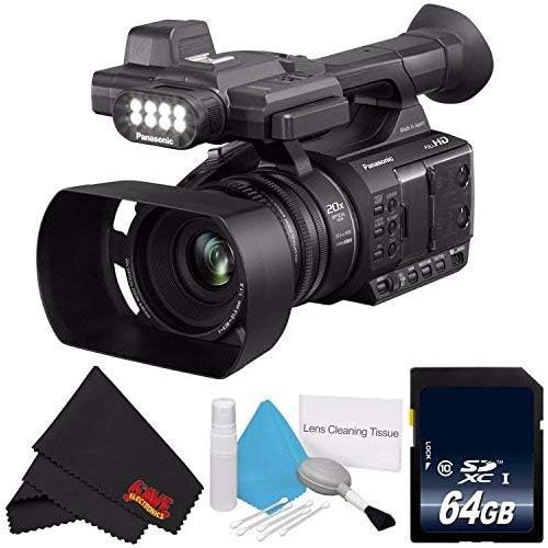 파나소닉 6Ave Panasonic AG-AC30 Full HD Camcorder with Touch Panel LCD Viewscreen AG-AC30PJ + 64GB Memory Card + Microfiber Cloth + Deluxe Cleaning Kit Bundle