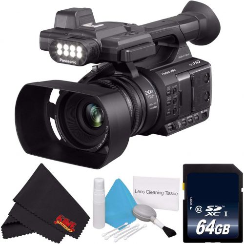 파나소닉 6Ave Panasonic AG-AC30 Full HD Camcorder with Touch Panel LCD Viewscreen AG-AC30PJ + 64GB Memory Card + Microfiber Cloth + Deluxe Cleaning Kit Bundle