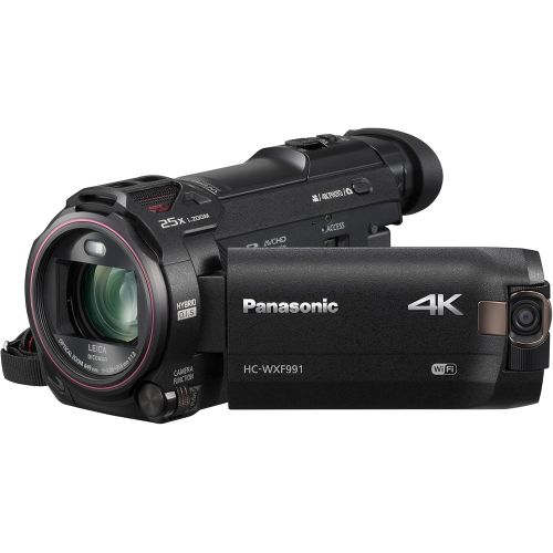 파나소닉 Panasonic 4K Ultra HD Camcorder HC-VX981K, 20X Optical Zoom, 12.3-Inch BSI Sensor, HDR Capture, Wi-Fi Smartphone Twin Video Capture (Black, USA)
