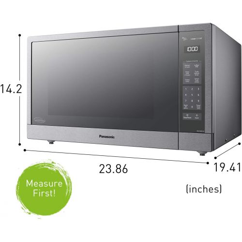 파나소닉 Panasonic Microwave Oven NN-SD975S Stainless Steel CountertopBuilt-In Cyclonic Wave with Inverter Technology and Genius Sensor, 2.2 Cu. Ft, 1250W