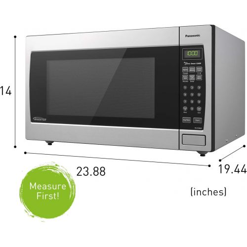 파나소닉 Panasonic Microwave Oven NN-SD975S Stainless Steel CountertopBuilt-In Cyclonic Wave with Inverter Technology and Genius Sensor, 2.2 Cu. Ft, 1250W