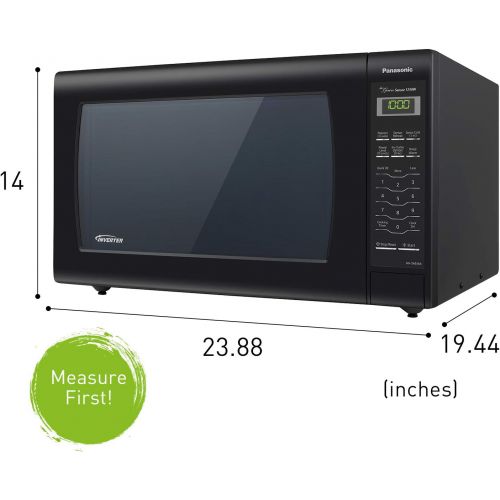 파나소닉 Panasonic Microwave Oven NN-SN936B Black Countertop with Inverter Technology and Genius Sensor, 2.2 Cu. Ft, 1250W