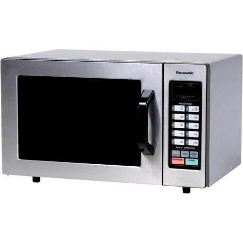 파나소닉 Panasonic Countertop Commercial Microwave Oven NE-1054F Stainless Steel with 10 Programmable Memory and Touch Screen Control, 0.8 Cu. Ft, 1000W