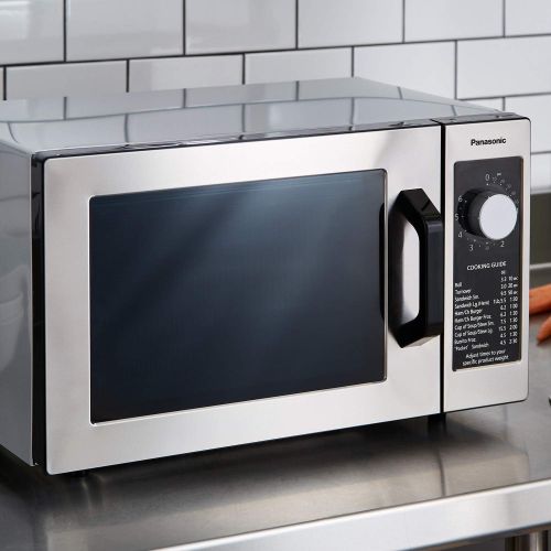 파나소닉 Panasonic Countertop Commercial Microwave Oven NE-1054F Stainless Steel with 10 Programmable Memory and Touch Screen Control, 0.8 Cu. Ft, 1000W