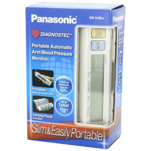 파나소닉 Panasonic EW3109W Portable Upper Arm Blood Pressure Monitor WhiteGrey