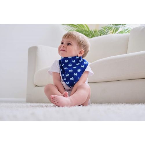  [아마존베스트]PandaEar Baby Bandana Drool Bibs 8 Pack for Drooling and Teething, Super Absorbent Hypoallergenic, Neutral Color for Boys & Girls