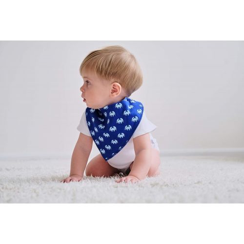  [아마존베스트]PandaEar Baby Bandana Drool Bibs 8 Pack for Drooling and Teething, Super Absorbent Hypoallergenic, Neutral Color for Boys & Girls