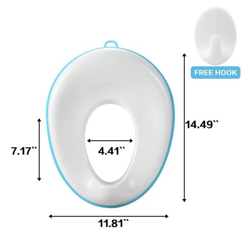  [아마존베스트]PandaEar Portable-Travel Toilet Training Potty Seat: Safe Urine Guard Durable Anti-Slip Rubber Rim | Hanging Ring & Bonus Hook | Baby Boys Girls Toddlers Kids Infants | Fits Round