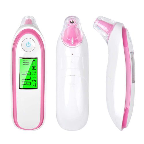  Pandady Body Temporal Thermometer Digital Thermometer Non-Contact LCD Digital Ear & Forehead Laser Body Temperature Adult Medical Fever Thermometer,Blue