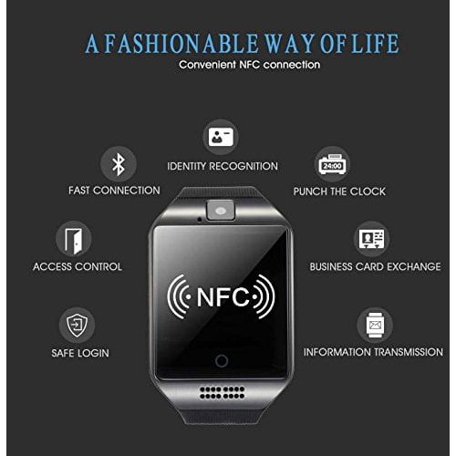  Bluetooth Smart Watch Phone Pandaoo Smart Watch Mobile Phone Unlocked Universal GSM Bluetooth 4.0 NFC Music Player Camera Calendar Stopwatch Sync for Android iPhone Google Huawei S