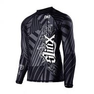 Pandawoods pandawoods Long Sleeve Rash Guard Men Base Layer Compression Surfing Swimsuit Top
